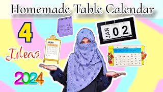 DIY 4 Homemade Table Calendar Ideas 🗓️ [upl. by Ariaic]