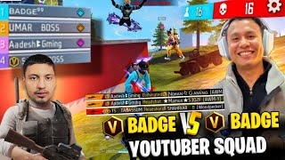 100 Level Player Squad Vs Pro V Badge 🇧🇩 Girl Youtuber Squad 😨 Who Will Win [upl. by Acinok272]