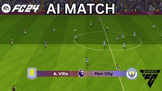 Aston Villa vs Manchester City  ft Haaland Rodri  Premier League AI Match EA FC 25 [upl. by Llerdnam855]