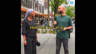 Bereken de 2e vraag 🤓 straatinterview rotterdam grappig lachen raadsel antwerpen apsurdtv [upl. by Sanbo825]