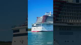 Mardi Gras sailing away from Port Canaveral carnival cruise shorts [upl. by Nemajneb]