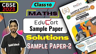 Educart Maths Sample Paper 2 Solutions Class 10  Educart Sample Paper Solution  Class 10  live [upl. by Pollard252]