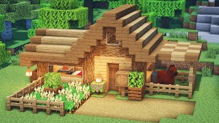 Minecraft How to Build a Small Survival House 1 [upl. by Dammahum]