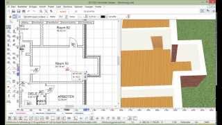 Einen Anbau im Grundriss zeichnen mit Hilfe von Hilfslinien im CAD Architekt von ConCadusde [upl. by Camfort251]