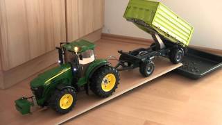 bruder rc john deere fliegl drei seiten kipper [upl. by Eibor]