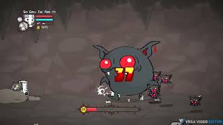 Castle Crashers Pipistrello Insane Mode Bow Only no potions with Meowbert the Cat [upl. by Uella]