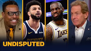 Lakers avoid sweep vs Nuggets LeBron amp AD dominate Murray questionable for GM 5  NBA  UNDISPUTED [upl. by Clements]