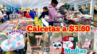 La Tienda MAS BUSCADA de CALCETINES a 380 pesos X BULTO 😍 TINESMEDIAS PANTUFLAS NAVIDEÑA 🎄 [upl. by Kalbli]