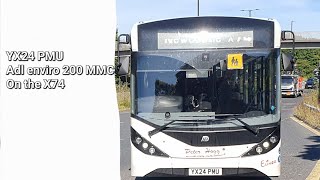 YX24 PMU Peter Hogg Of Jedburgh Adl Enviro 200 MMC On the X74 [upl. by Htiaf]