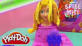 Play Doh princess Rapunzel deutsch  Haare kneten Demo Teil 1 Disney Prinzessin Hair Design [upl. by Znarf]