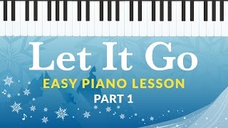 Let it Go Frozen  Easy Piano Tutorial  Hoffman Academy [upl. by Anahsirk293]