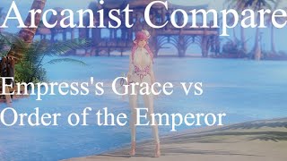 Lost Ark  Arcanist Compare Empresss Grace vs Order of the Emperor Skill Cycle Build Planner [upl. by Ahsekam285]