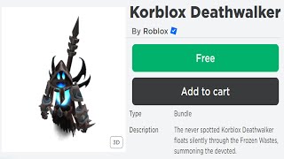 Korblox Deathwalker Free Giveaway [upl. by Ronoh]