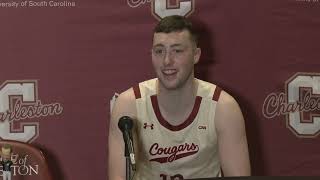 College of Charleston Mens Basketball Post Game Press Conference vs Elon 011124 [upl. by Eramal]