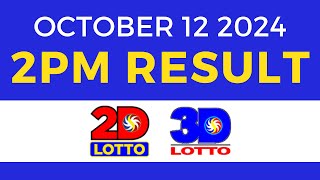 2pm Lotto Result Today October 12 2024 PCSO [upl. by Nnateragram]