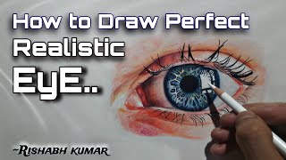 The Perfect Realistic EyE  Realistic eye drawing  How to draw realistic eyes 👀 [upl. by Aeuhsoj]