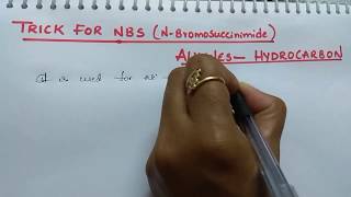 Trick for NBS  N Bromosuccinimide  AlkenesHydrocarbon chapter [upl. by Ecertal]