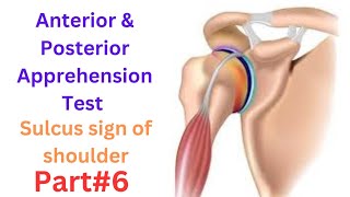 Shoulder dislocation types Anterior amp Posterior Apprehension tests Sulcus sign of shoulder [upl. by Eladnwahs]