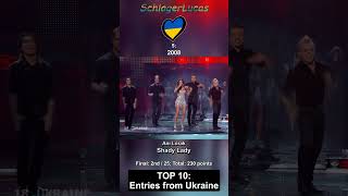 Top 10 Entries from Ukraine 🇺🇦 in Eurovision [upl. by Abita]