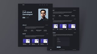 Build a Responsive Portfolio Website Using HTML CSS JavaScript  Responsive Website Design [upl. by Lawford607]