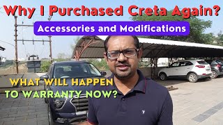 Why I Purchased Creta Again  Accessories and Warranty Explained in Detail  Roving Family [upl. by Eecak205]