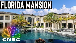 TOUR THIS INSANELY HUGE 19M FLORIDA ESTATE  Secret Lives Of The Super Rich [upl. by Rashidi928]