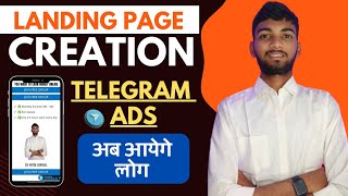 How To Create Landing Page For Telegram Advertisement  Facebook Advertisement  Telegram Ads [upl. by Raviv]