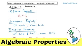 Associative amp Equality Properties in Algebra [upl. by Nirrad]