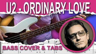 U2  Ordinary Love Bass Cover  Tabs [upl. by Ati]