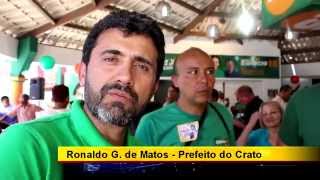 Prefeito de Crato Ronaldo G de Matos participa da passeata de Tasso Jereissati em Crato [upl. by Eniretak]