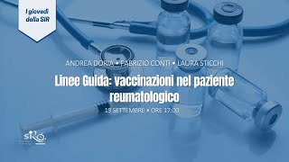 Linee Guida vaccinazioni nel paziente reumatologico​ [upl. by Neelrak]