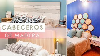 5 CABECEROS de MADERA ¡Modernos y elegantes  ¿Os atrevéis con estos cabeceros DIY  Decogarden [upl. by Kannav]