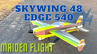 Skywing 48” Edge 540 Maiden flight  Outrageous power with the TMotor AM480 [upl. by Aratihc]