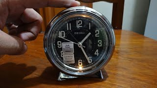 Seiko QHE133R Quiet Sweep Lumibrite Snooze Light [upl. by Sukin]