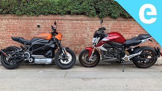 Head to head Zero SRF vs HD LiveWire electric motorcycles [upl. by Hoshi]