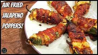 Air fried Jalapeno Poppers  Perfect for Game Day  Ninja Foodi Grill Recipe [upl. by Ruhtracam]