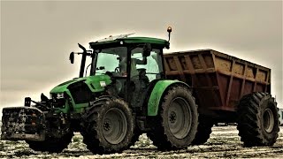 Ciężki transport ziemi 2017 z Pompą DeutzFahr 5110CClaas Arion 620FullHD [upl. by Ainafetse]