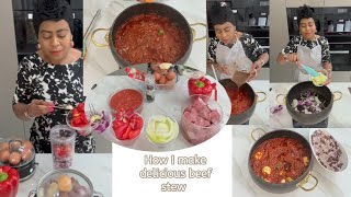 HOW I MAKE AUTHENTIC BEEF STEW [upl. by Kcirdneh751]