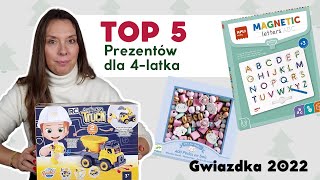 Top 5 prezentów dla 4latka  Gwiazdka 2022 [upl. by Anastase23]