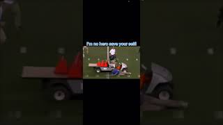 Golf cart hits peoplememes shorts nfl football trump shorts viralvideo chiefs hockey [upl. by Ellerahc]