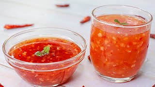 Sweet Chili Sauce Recipe in 2 Ways  Home Made Chili Sauce Recipe  Toasted [upl. by Dnanidref]