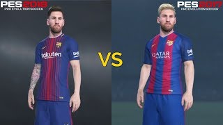 PES 2018 VS PES 2017 Graphics Comparison PS4 Pro [upl. by Ahtnams]