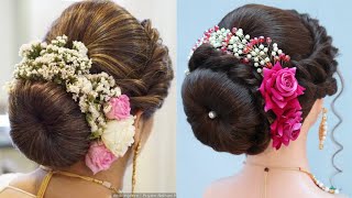 simple bun hairstyle for women  ladies hair style [upl. by Trever]