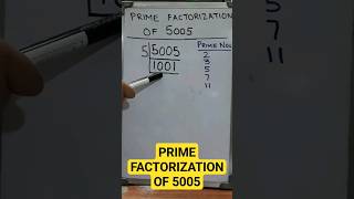 Prime Factorization of 5005  Prime Factors of 5005 [upl. by Cumine]