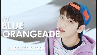 TXT  BLUE ORANGEADE  Line Distribution Color Coded [upl. by Knoll]