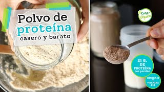 POLVO DE PROTEÍNA CASERO Y BARATO  Sabor chocolate y natural con 21 g de proteína por porción [upl. by Spurgeon607]