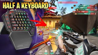 ONE HANDED Redragon K585 DITI Keyboard ASMR Valorant Gameplay [upl. by Airdnaed]