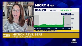 Micron stock could continue to move higher says BD8s Doran after Micron spikes on earnings [upl. by Latsyrhc252]