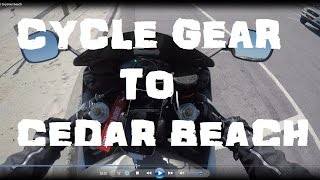 Motorcycle Crazy Cor Cycle Gear to Cedar Beach on Yamaha YZFR6 [upl. by Ellerihs724]