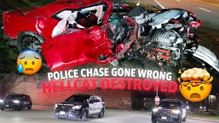 Police Chase Gone Wrong HELLCAT DESTROYED [upl. by Tosch]